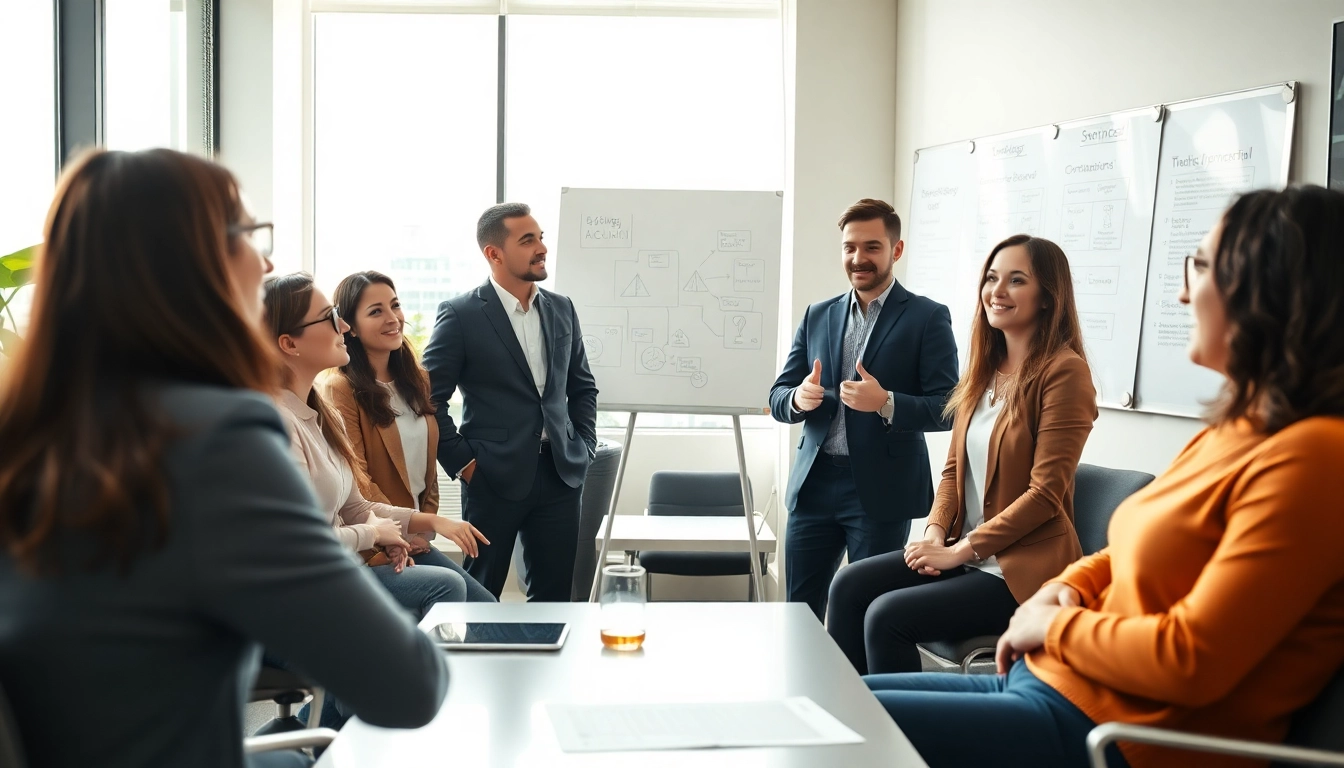 Collaborative discussion at https://valuesfirst.com, showcasing diverse professionals in a bright, modern office.