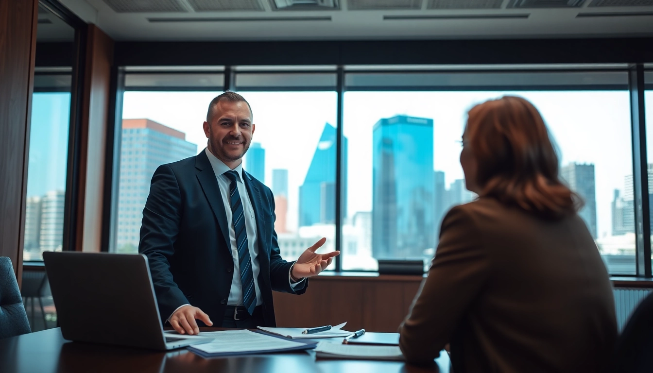 Consultation with a Houston Injury Attorney showcasing professionalism and trust.