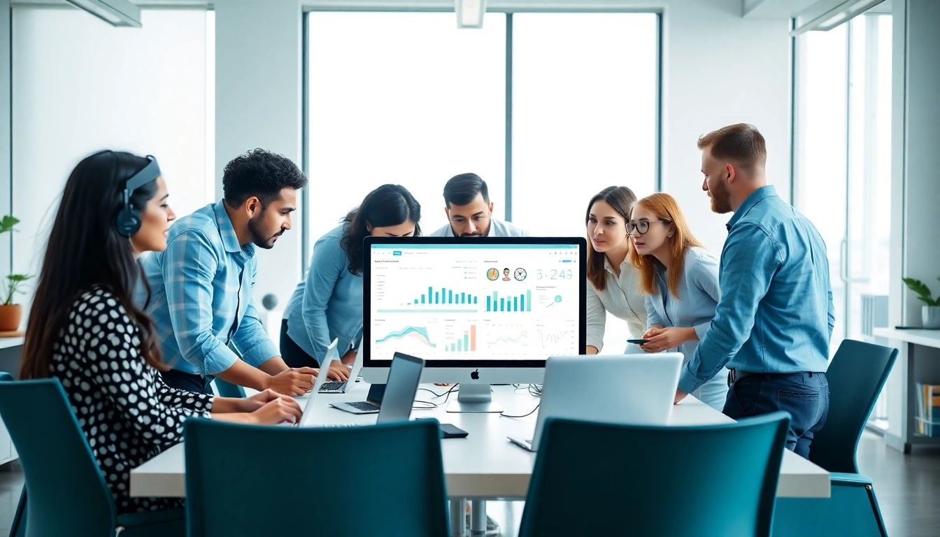 Enhancing it support services through teamwork in a modern office setting.