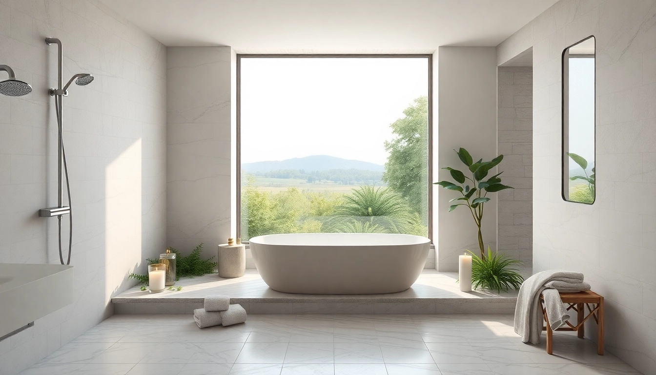 Experience elegant showers Australia with this luxurious minimalist bathroom design featuring natural elements.