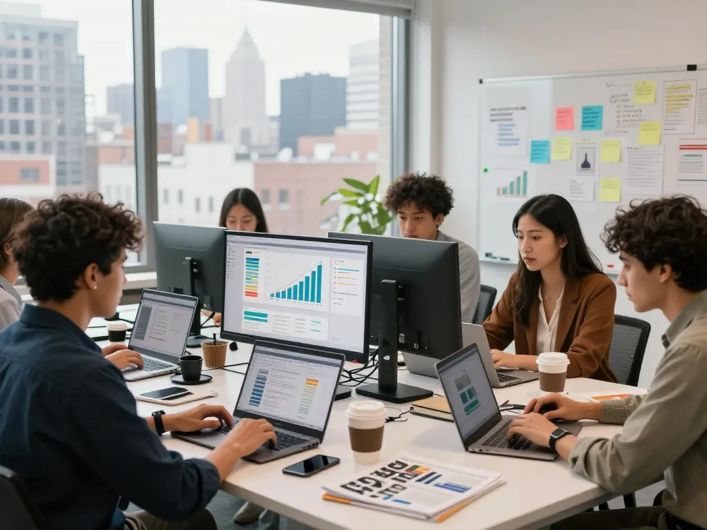 New York SEO Services team strategizing in a modern office