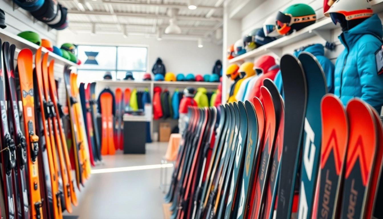 Ski shop near me offering a vibrant selection of ski gear and accessories in a welcoming environment.