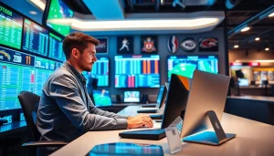 Engaging workspace showcasing the best sports betting sites for Mexico with multiple screens.