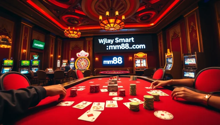 Join the high-energy poker game at mm88.com, where excitement and strategy meet thrilling gameplay at the casino.
