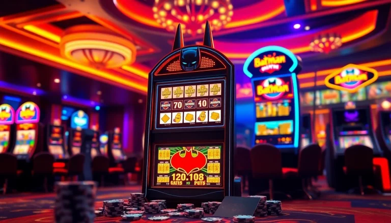 Menangkan di batman138 slot dengan mesin slot yang bersinar dan menarik dalam suasana kasino yang hidup.