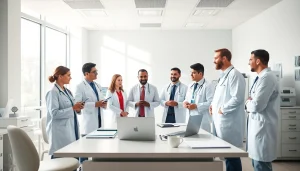 Consultation at https://www.medexdtc.com showcasing healthcare professionals assisting a patient.