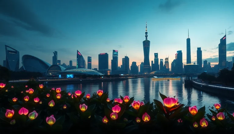 Discover the vision of the future at www.trilgameshproject.com through a stunning city skyline representation.