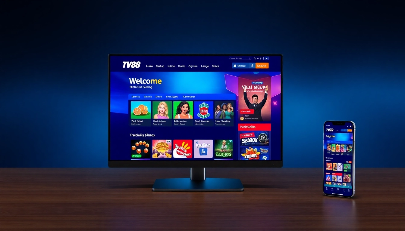 Explore the TV88 online gambling platform interface showcasing engaging games and promotions at https://whycazino.com.