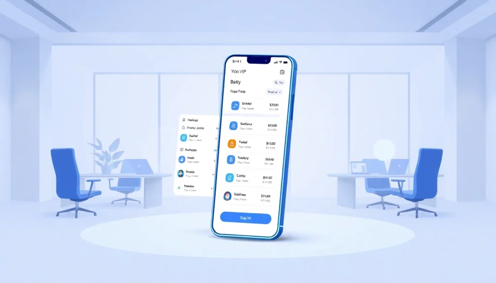 Explore the features of Yono VIP through a digital banking interface showcased on a smartphone.