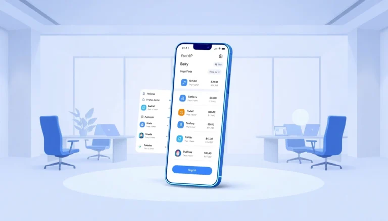 Explore the features of Yono VIP through a digital banking interface showcased on a smartphone.