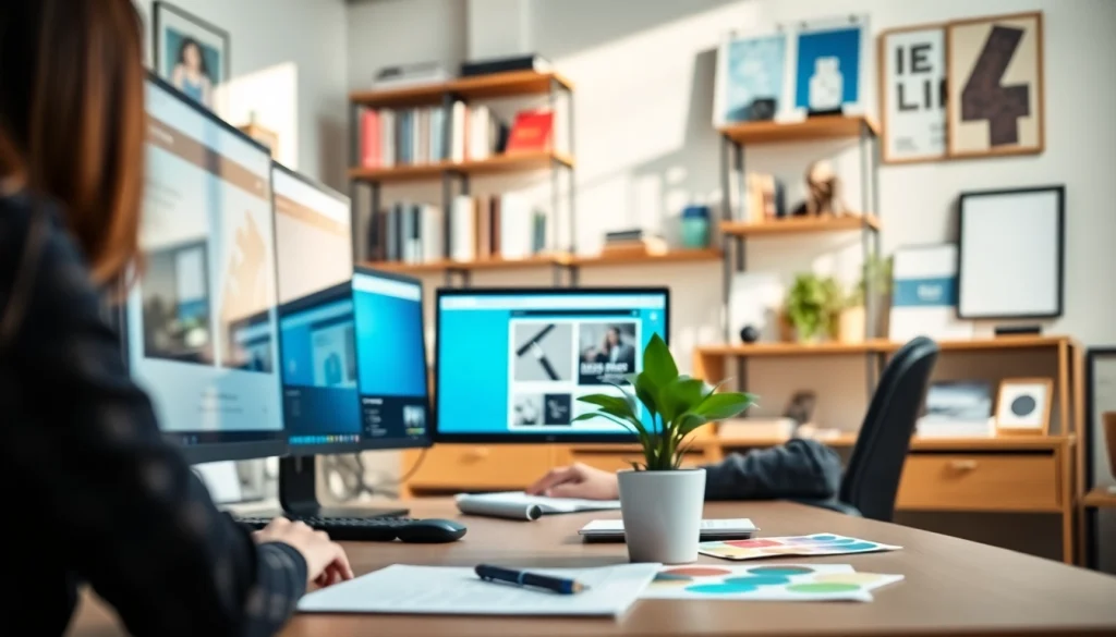 Creating innovative designs with https://www.fire85.com in a professional workspace.