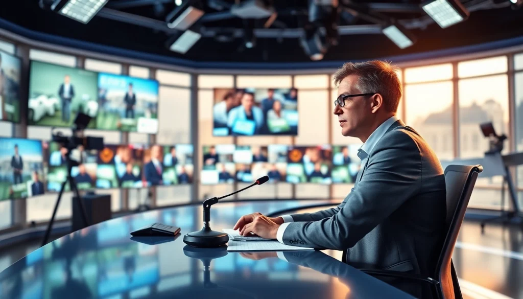 Covering the latest updates on Europe news at https://diknews.co.uk/europe-news/, a journalist in a modern newsroom.