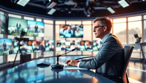 Covering the latest updates on Europe news at https://diknews.co.uk/europe-news/, a journalist in a modern newsroom.