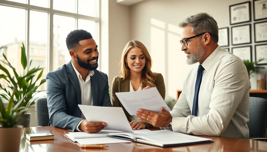 Consulting with a Plantation, Boca Raton & Aventura Estate Planning Lawyer in a modern office.