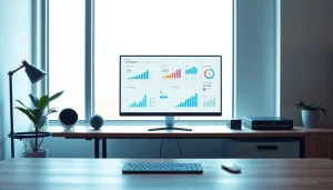 Kooralive's innovative features displayed on a modern digital workspace with analytics charts.