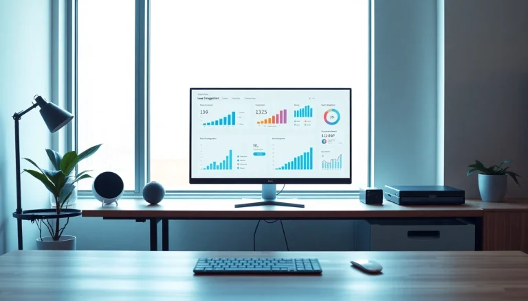 Kooralive's innovative features displayed on a modern digital workspace with analytics charts.