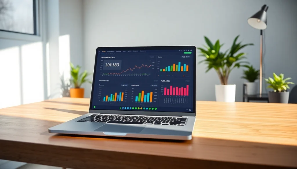 Analyze web design features from af88.com on a modern workspace with charts and analytics.
