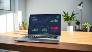 Analyze web design features from af88.com on a modern workspace with charts and analytics.