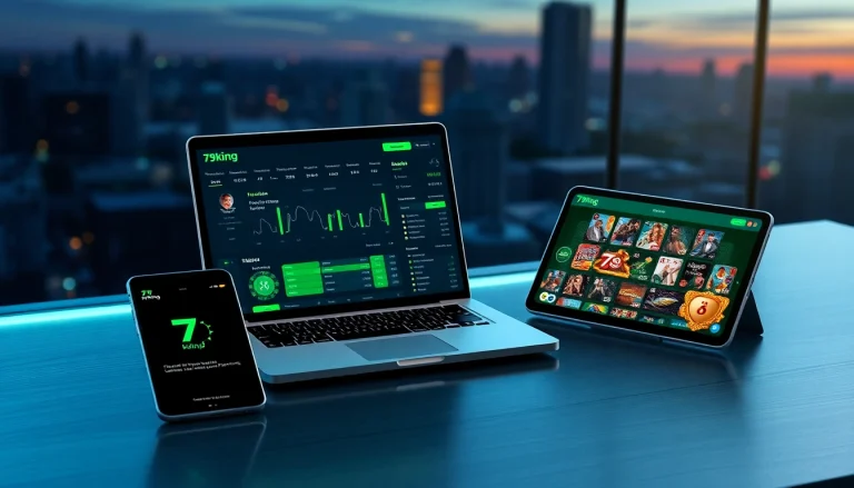 Painel da casa de apostas 79king com interface neon e ações de aposta seguras