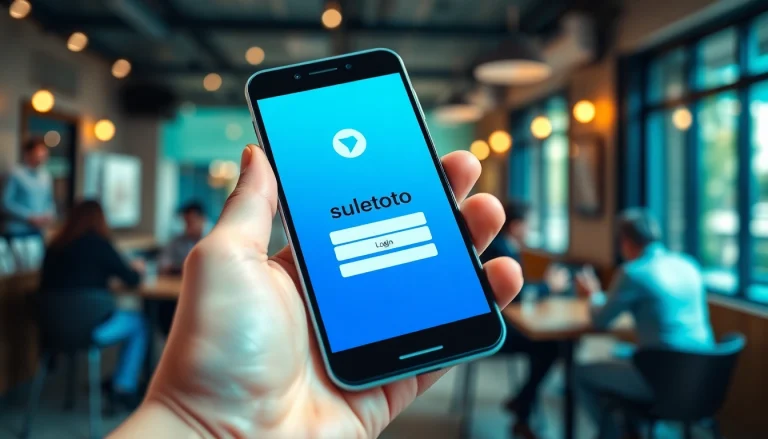 Masukkan suletoto login pada layar ponsel modern untuk akses cepat.