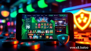 The high-tech interface of online gaming at https://xx88.pizza/ showcasing thrilling card games and a vibrant atmosphere, emphasizing safety.