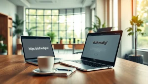 Verbeter de productiviteit met een moderne werkruimte op https://www.stofnodig.nl met een laptop en kantooraccessoires.