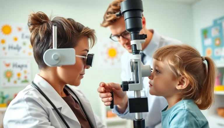 Our Children's Vision initiative highlights a child undergoing an eye examination.