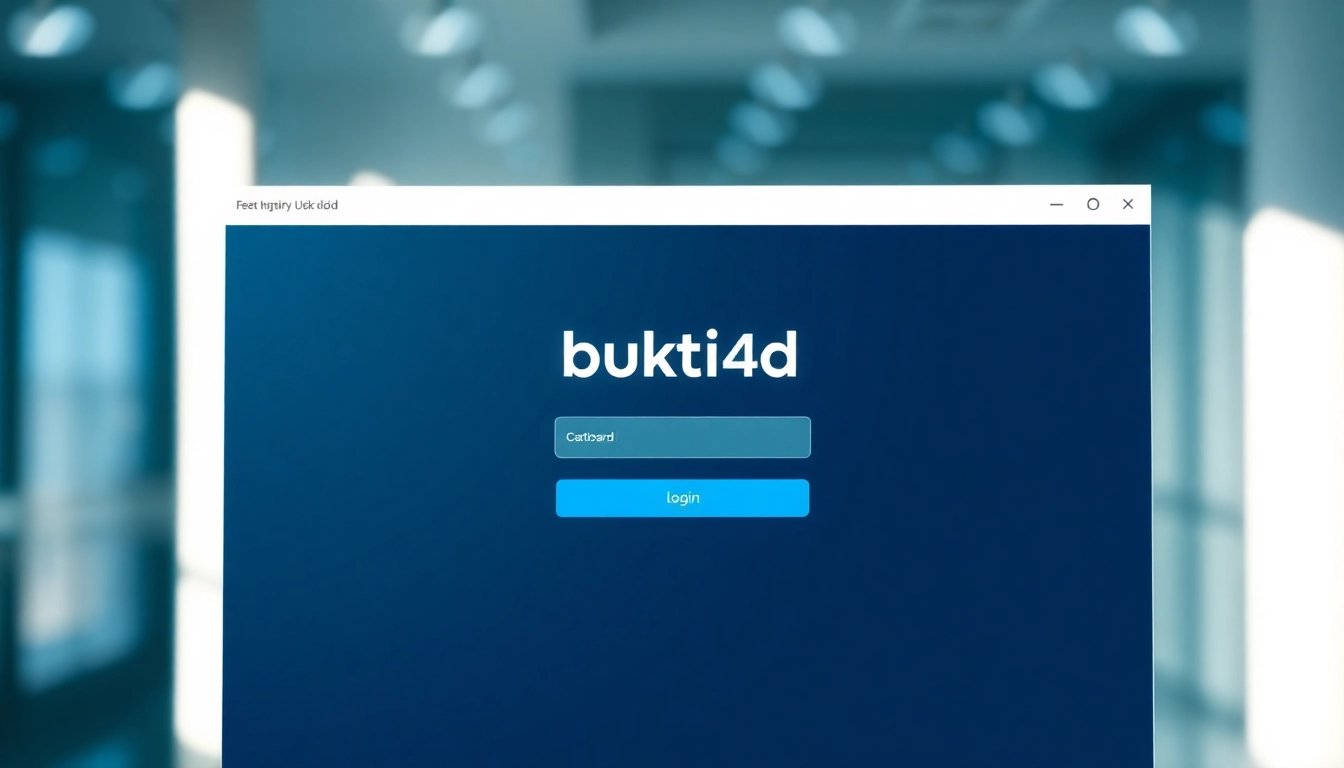 Login to bukti4d login with a user-friendly interface showcasing modern design elements.