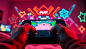 Menampilkan link alternatif lapak303 game pada layar perangkat digital, dengan suasana yang enerjik dan modern.