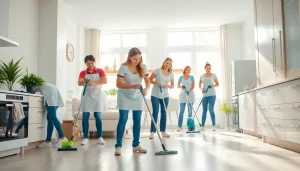 Showcasing a professional cleaning service transforming a home's interior into a pristine space.