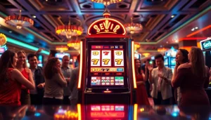 Menangkan jackpot dengan slot gacor yang dikelilingi pemain yang merayakan kemenangan.