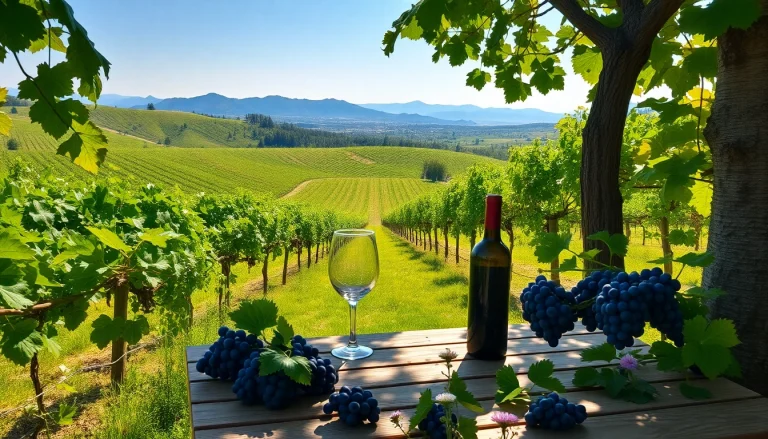 Enjoying wine at clarksburg wineries in a peaceful vineyard setting.