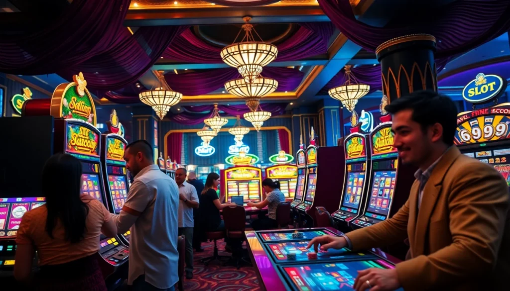 Experience the thrill of Slot Gacor Hari ini on vibrant casino slot machines.