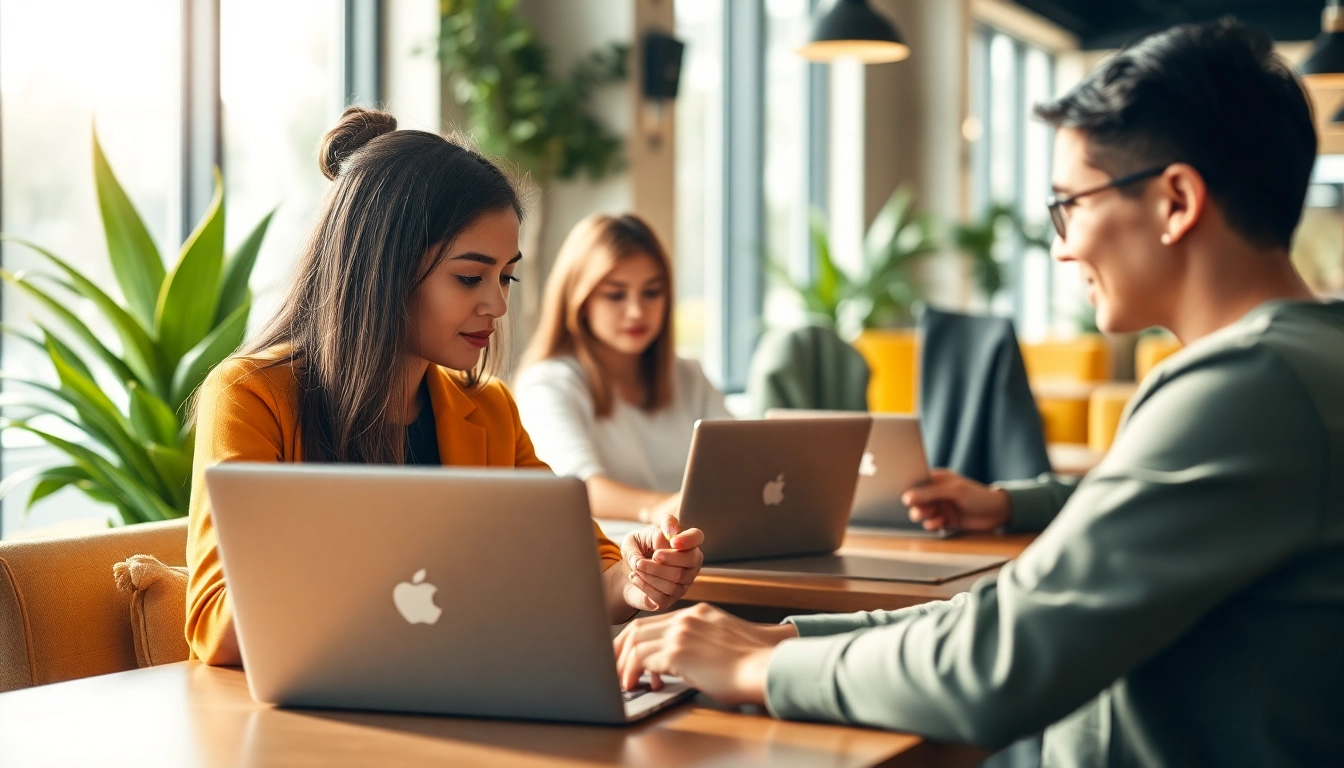 People actively engaging with https://enqueteplein.nl while filling out surveys at a café.