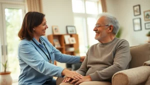 Engage with expert senior care austin tx in a warm home environment with smiling caregiver and senior.