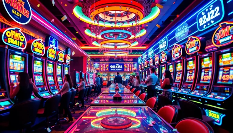 เล่น 918kiss slot ในบรรยากาศคาสิโนที่เต็มไปด้วยการตื่นเต้นและแสงไฟนีออนสว่างสดใส