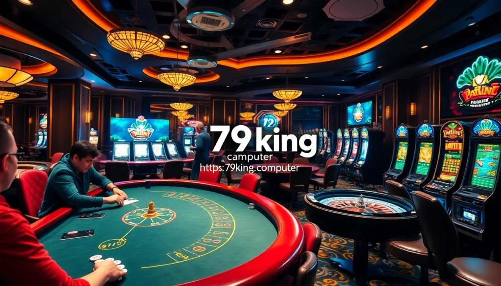 Players engaging at the poker table with chips and cards while enjoying the thrill of gambling at https://79king.computer/.