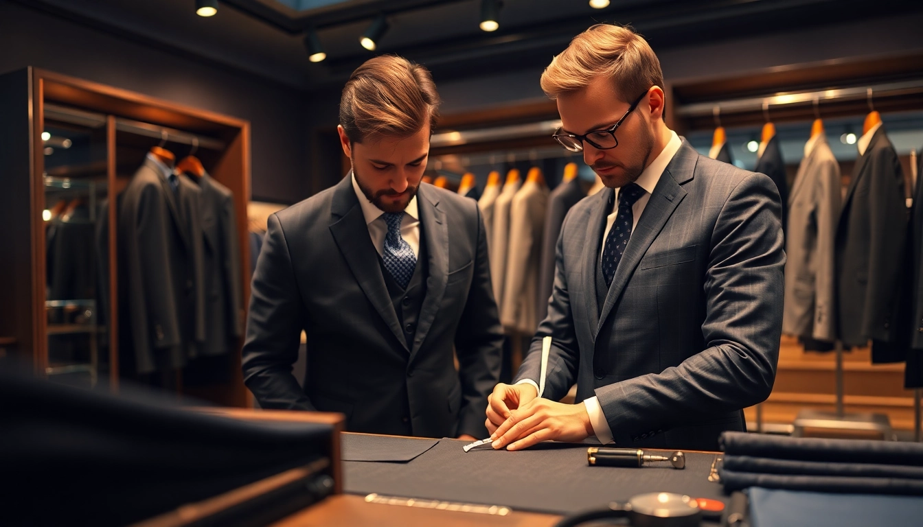 Crafting a tailor made bespoke suit for a client with precision and style.