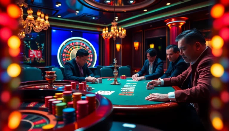 Experience high-stakes excitement with 7m.cn as players place bets at a luxurious poker table.