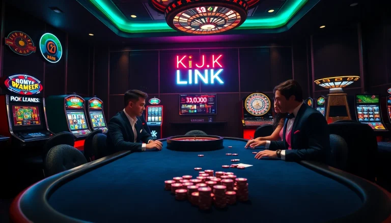 Experience the excitement of gambling at KJC LINK with vibrant casino tables and high-stakes play.
