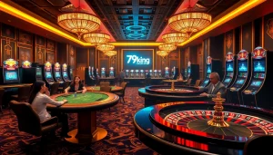 Experience thrilling gameplay at 79king with vibrant poker tables and exciting slot machines.