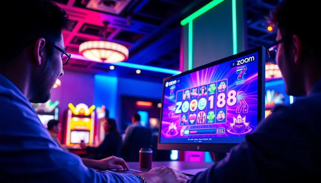 Menampilkan antusiasme pemain saat memainkan zoom188 di slot online yang menarik.