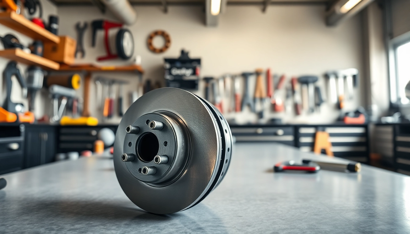 Inspecting golf cart brakes on a workbench with tools highlighting careful maintenance.