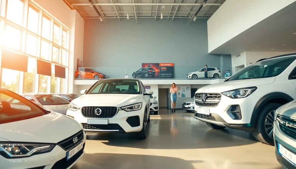 Car rental options at avtoprokat in Chișinău, showcasing diverse vehicles in a modern setting.