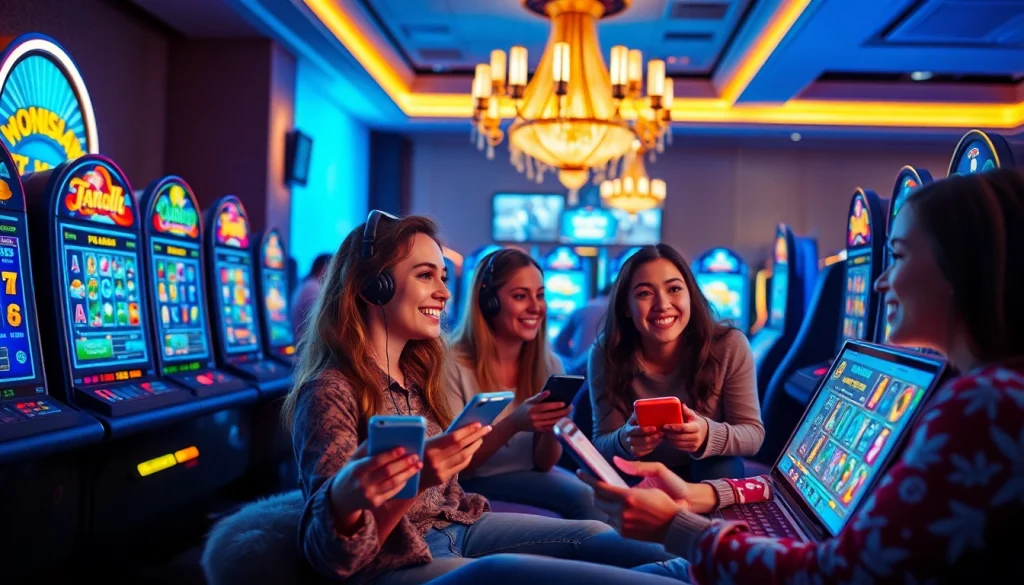 Kode4d platform showcasing players enjoying exciting slot games in a vibrant online gaming environment.