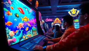 A player enjoying the exciting bắn cá đổi thưởng game, showcasing vibrant graphics and dynamic gameplay.