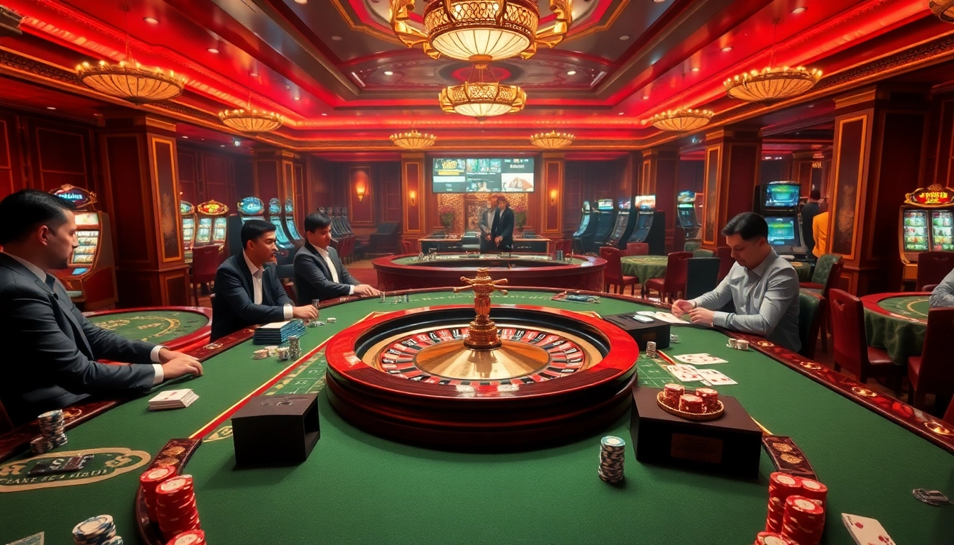 Experience high-stakes action at SC 88 casino with roulette, poker chips, and vibrant lights.