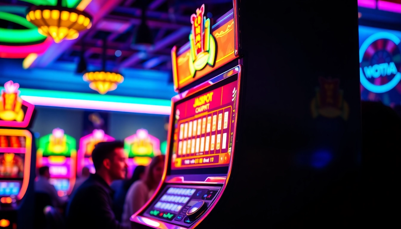 Menggambarkan pengalaman slot depo 1k yang seru dengan pemain merayakan kemenangan jackpot.