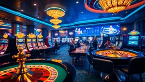 Engaging casino scene showcasing online gambling at https://188bet.archi/ with vibrant slot machines and live betting.
