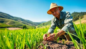 Menciptakan keberhasilan petani toto dalam ladang beras yang subur di bawah sinar matahari.